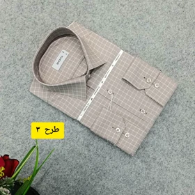 پیراهن طرحدار مردانه قواره ازاد ( قواره کلاسیک ) _ استین بلند