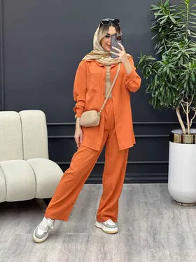 ست مانتو و شلوار کراش