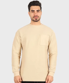 تیشرت آستین بلند مردانه بافت ریز 5294