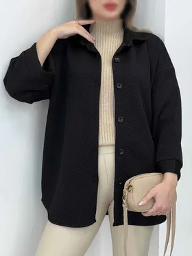 مانتو پاییزه طرح حصیری