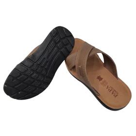 صندل مردانه پاپا مدل آرش ضربدری brown