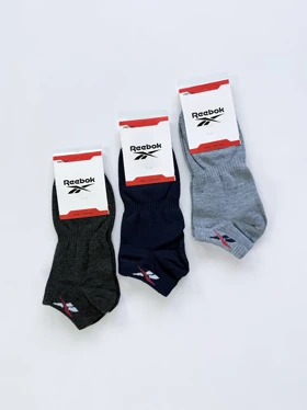 جوراب مچی مردانه وسط کش نخ پنبه طرح ریبوک Reebok