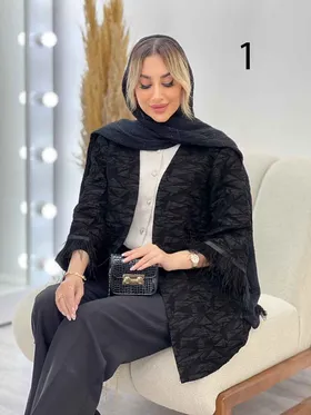 مانتو فکورا آستین پر