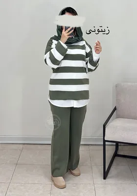ست بافت و شلوار آتوسا