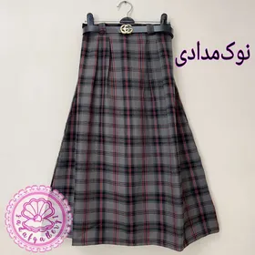 دامن زنانه چهارخونه پشمی در رنگبندی متنوع