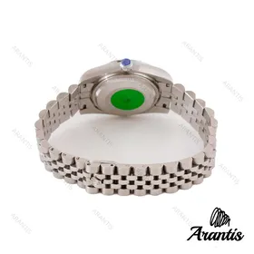 ساعت رولکس دیت جاست زنانه نقره ای نگین‌دار w-2273