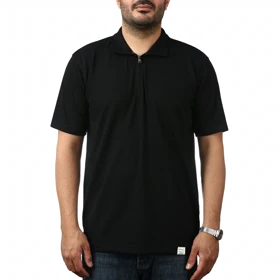 پولوشرت آستین کوتاه نیم زیپ مردانه کاکتوس مدل 251451