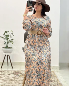 پیراهن فلور خشت 6108