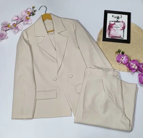 ست کت و شلوار مدل رها کد 50267 (کرم)