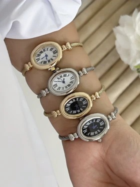 بنگل ساعت زنانه بیضی عدد رومی 936