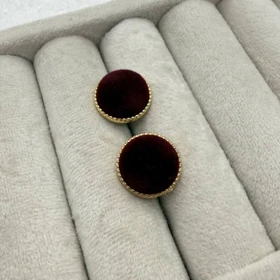 گوشواره مخمل زرشکی