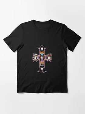 تیشرت guns n roses گانز ان روزز Guns and Roses Cross Vintage Band 90s Tour کد 180518