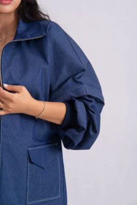 جکت جین سورمه ای Notte دوحالته