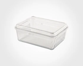 بیسکوییت خوری شیشه ای 1.1 مستطیل لیمون