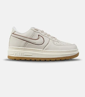 کفش کتانی بزرگ پا کرم قهوه ای NIKE AIR FORCE مدل 7658