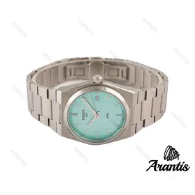 ساعت تیسوت PRX زنانه استیل صفحه سبز آبی w-5745