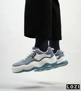 کفش کتانی مردانه و زنانه آبی سفید ADIDAS haydey