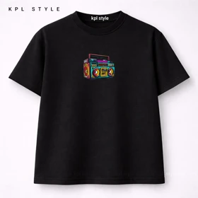 تیشرت باکسی 100٪ پنبه طرح (Audio recording) | کد 1382