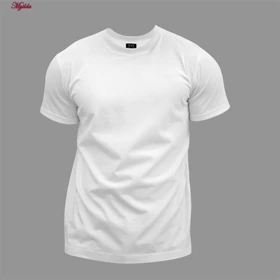 تیشرت آستین کوتاه مردانه مدل یقه گرد ساده رنگ سفید