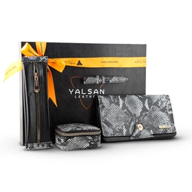 ست مینی لاکچری زنانه چرم یلسان مدل رادیس کد 164-SPT-ART-ASA-RTL