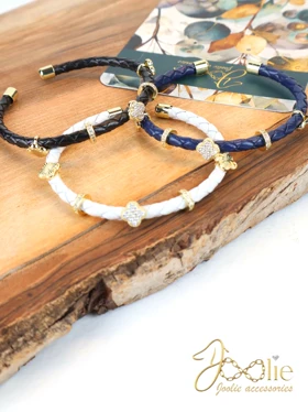 دستبند زنانه چرمی ونکلیف VAN CLEEF کد B2118