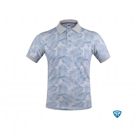 پولوشرت ضدتعریق طرحدار ملانژ برگ آبی