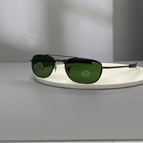 عینک آفتابی AO با فریم فلزی و لنز شیشه سنگ UV400 American Optical