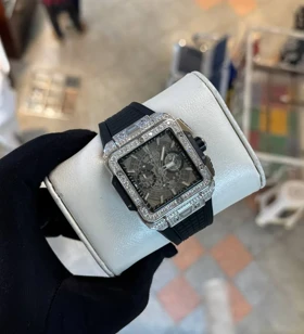 ساعت هابلوت دورنگین نقره ای