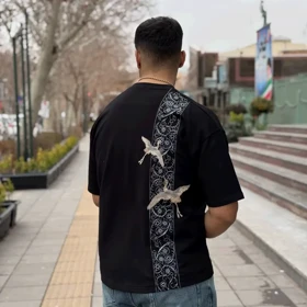 تیشرت یقه گرد گلدوزی ققنوس 166