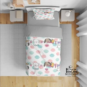 روتختی کودک طرح گربه و سگ مدل T4670