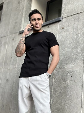 تیشرت ورزشی Fit-shert کبریتی مشکی