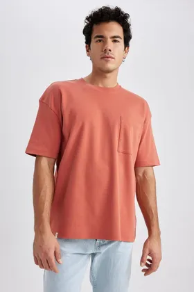 تیشرت فوق سایز Fit Crew یقه 100% پنبه ممتاز T3661AZ23SP