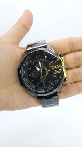 ساعت مچی مردانه دیزل شاخ دار Diesel سبک 3موتوره و تاریخ دار