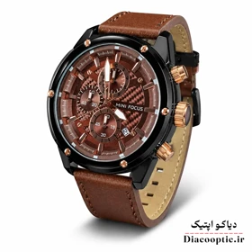 ساعت مچی مردانه اورجینال موتور ژاپن برند مینی فوکوس سه موتور مدل Mf0161G.03 بند چرم