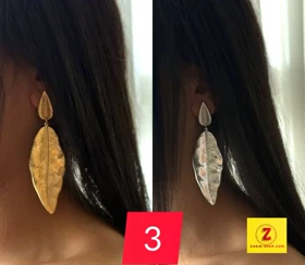گوشواره فانتزی زنانه بلند دفرمه