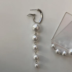 گوشواره مرواریدی ساده آویز
