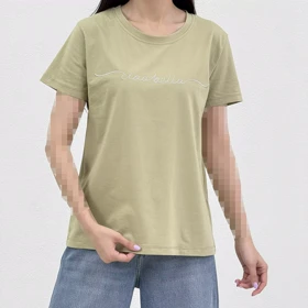 تیشرت زنانه نخ و پنبه آستین کوتاه