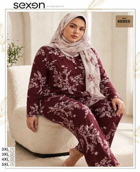 بلوز و شلوار بیگ سایز زنانه sexen کد 40955