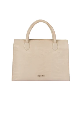 کیف اداری چرم زنانه مدل نیتا (کرم)