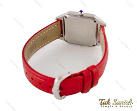 ساعت کارتیر زنانه بند چرم قرمز رنگ Cartier-4073-L