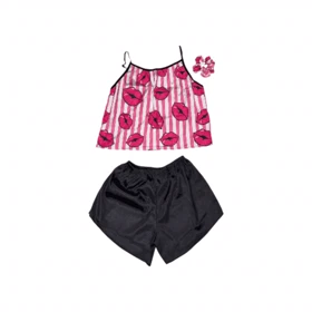 ست نیمتنه و شلوارک طرح بوسه 087