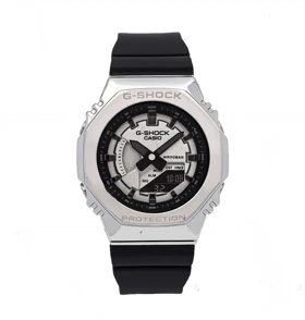 ساعت زنانه جی شاک GM-S2100 قاب استیل صفحه سیلور