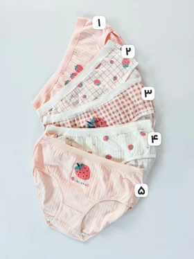 شورت اسلیپ نخ پنبه عروسکی طرح توت فرنگی