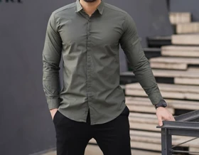 پیراهن آستین بلند سبز یشمی کدod1 کد 2395