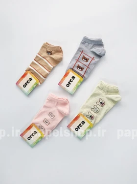 جوراب مچی نخ پنبه طرح استیکر