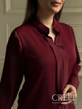 شومیز دوپیله آستین پلیسه