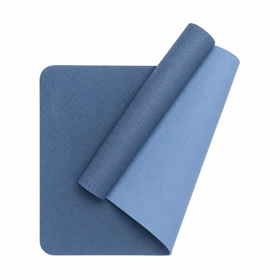 مت یوگا 6 میل TPE تن زیب (دو لایه و ضد لغزش) (آبی)