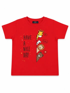 ست تیشرت شلوارک کودک زیپ کیدز Zip Kids (قرمز)