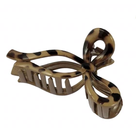 کلیپس مو زنانه مدل پلنگی پاپیونی کد 1573