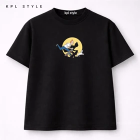 تیشرت Tintin قواره باکسی | جنس پنبه خالص گرم بالا کد 1278